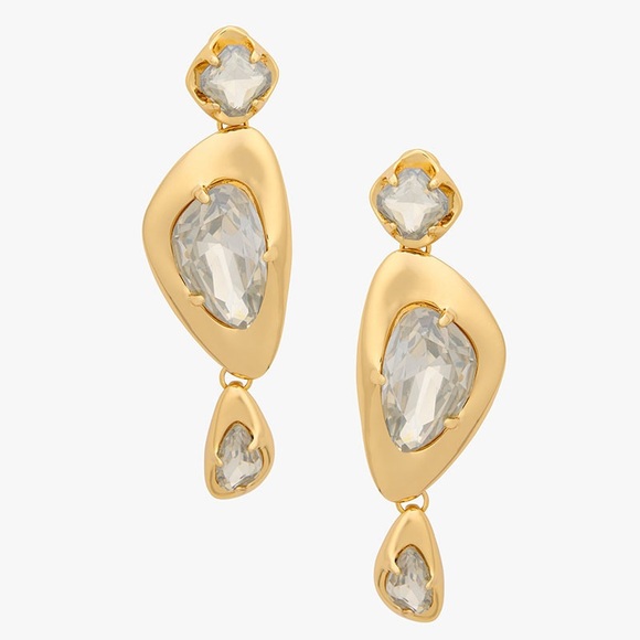 NWT Zara Limited Edition Crystal Earrings - Picture 1 of 13